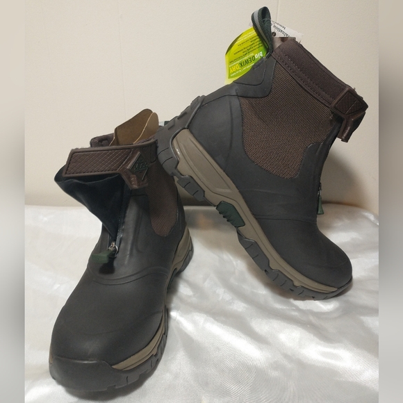 NWOB Men's Original Muck Boot Company Apex Mid-Zip Ankle Boots - Brown - Size 10